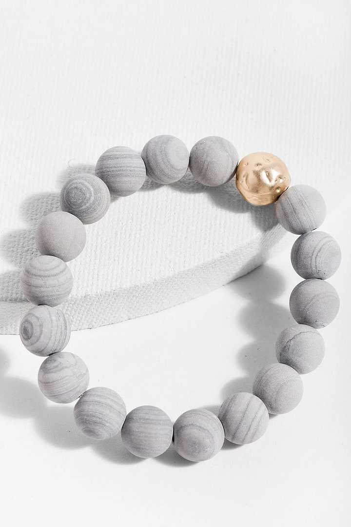 Josephina Stretch Bracelet Light Gray