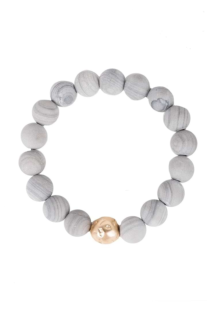 Josephina Stretch Bracelet Light Gray