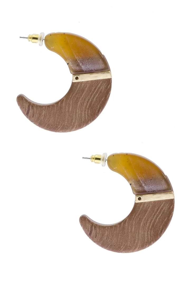 Zion Wooden Hoop Earring Sienna
