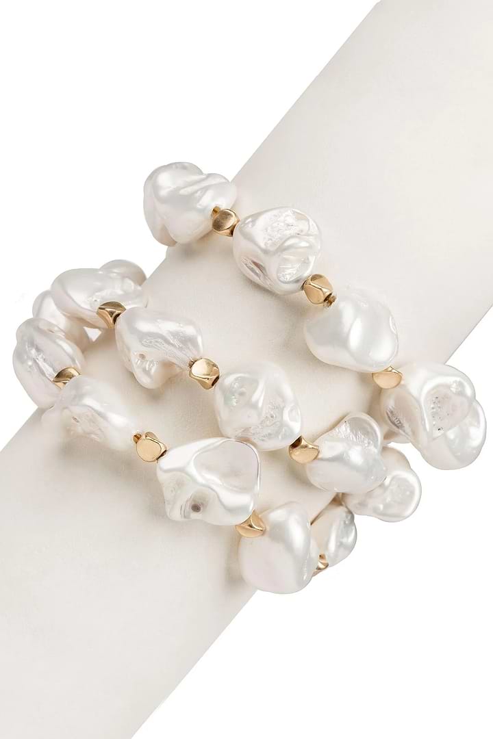Charlotte Pearl Bracelet White