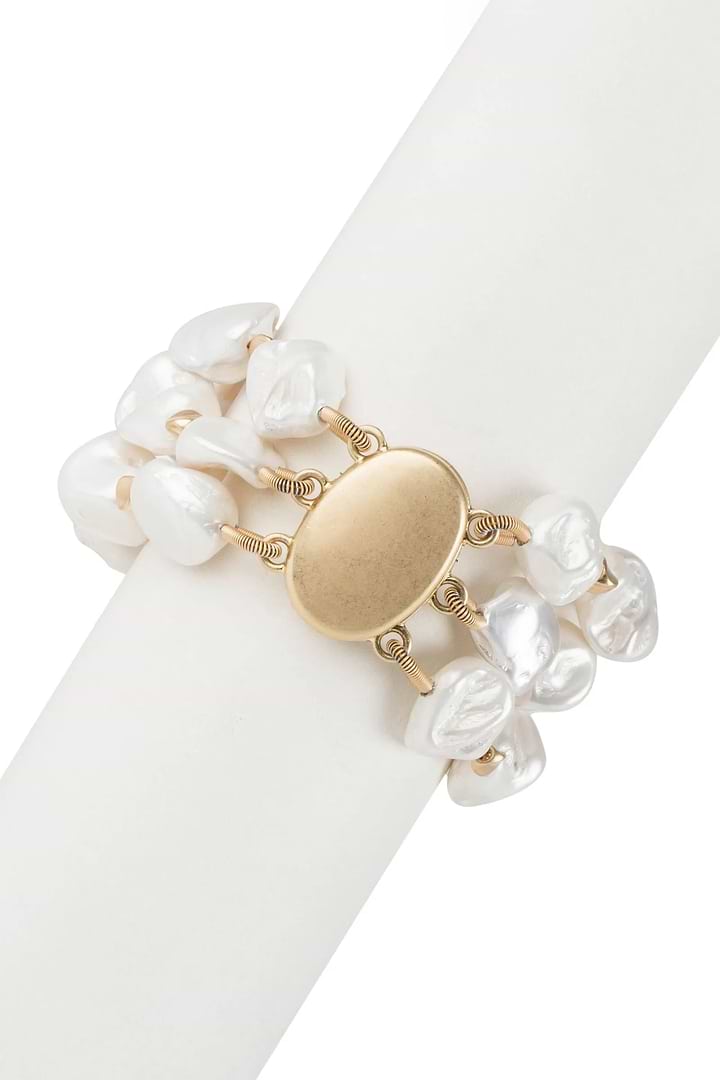 Charlotte Pearl Bracelet White
