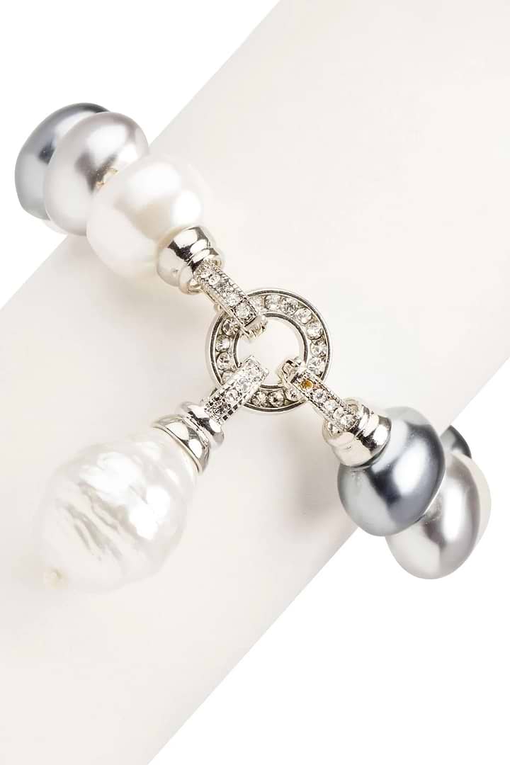 Neapolitan Pearl Bracelet Silver