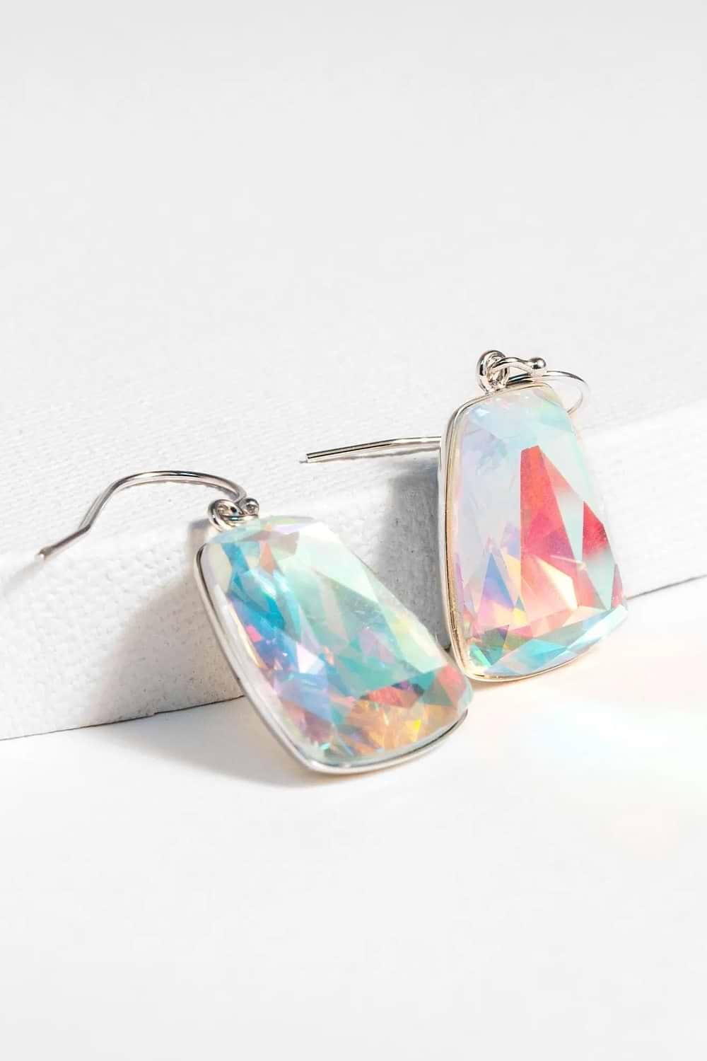 Prism Cushion Earring Light Sky Blue