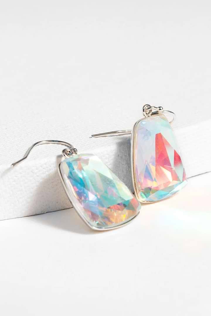 Prism Cushion Earring Light Sky Blue