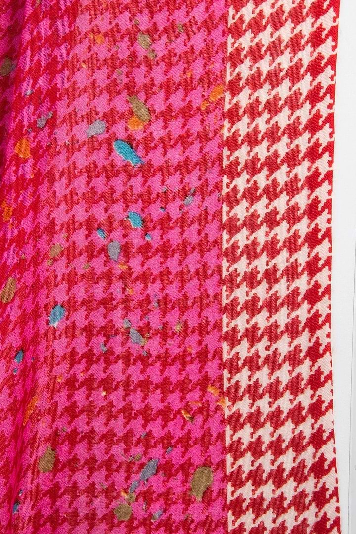 Fun Houndstooth Scarf Light Coral