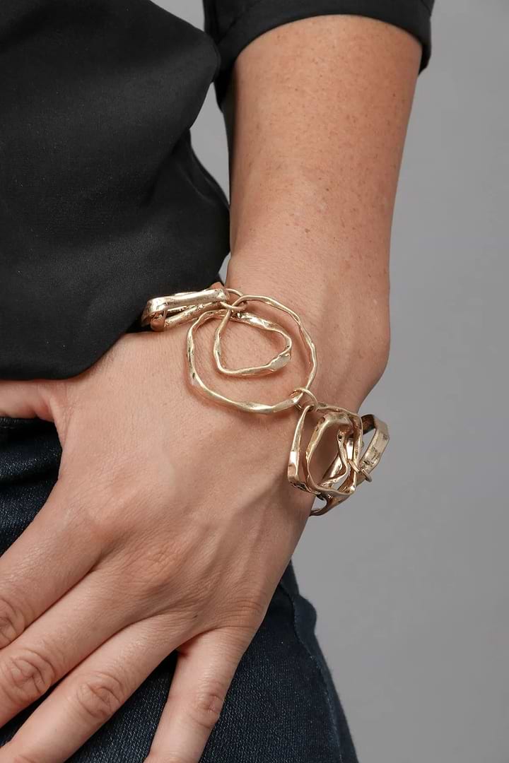 Hand Hewn Bracelet - Gold