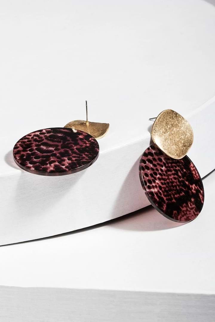 Jungle Vibes Statement Earring Brown