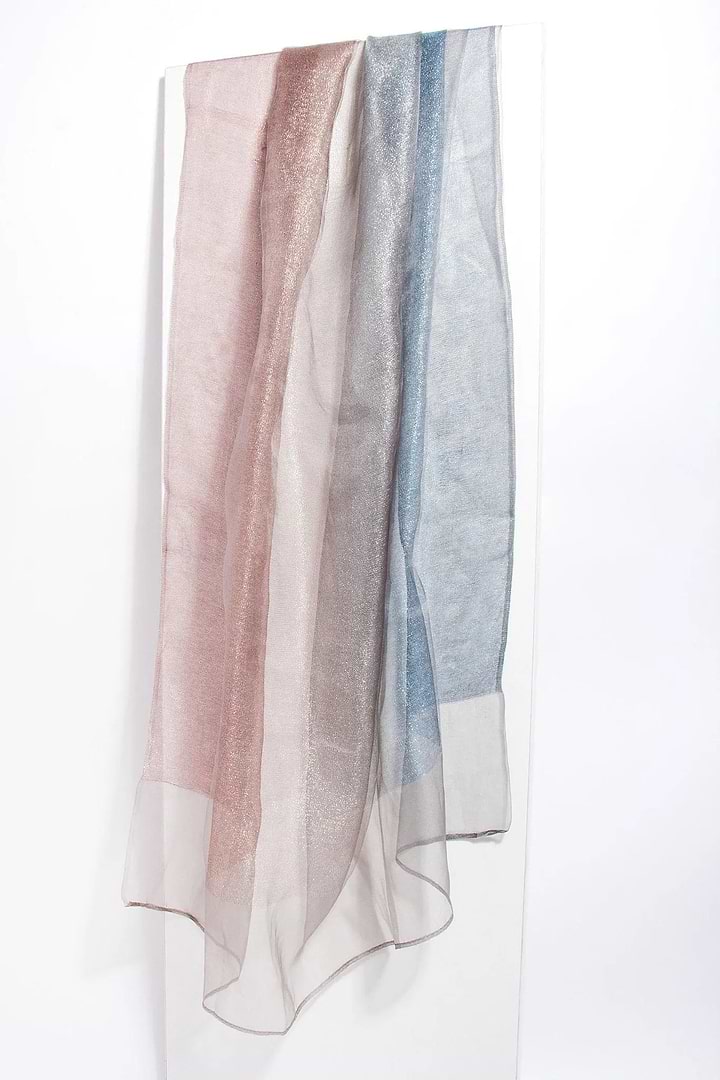 Silk Glitter Ombre Scarf - Blue