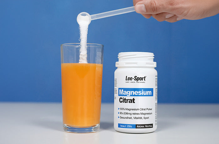 Lee-Sport Magnesium Citrat Pulver in Fruchtsaft