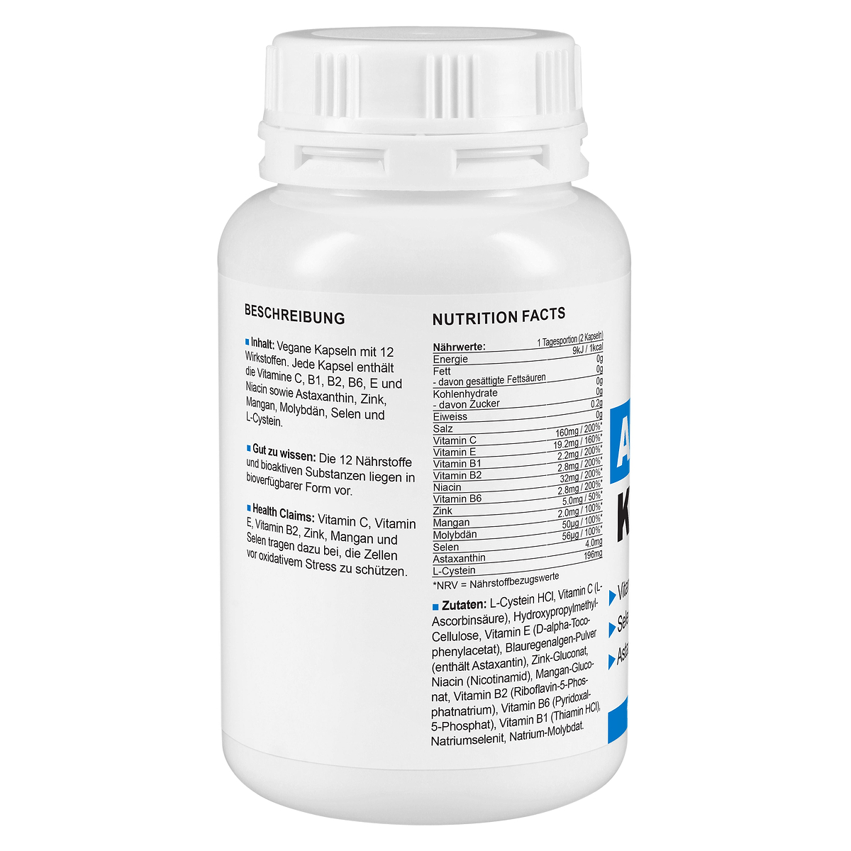 Anti-Ox Komplex, Nutrition Facts