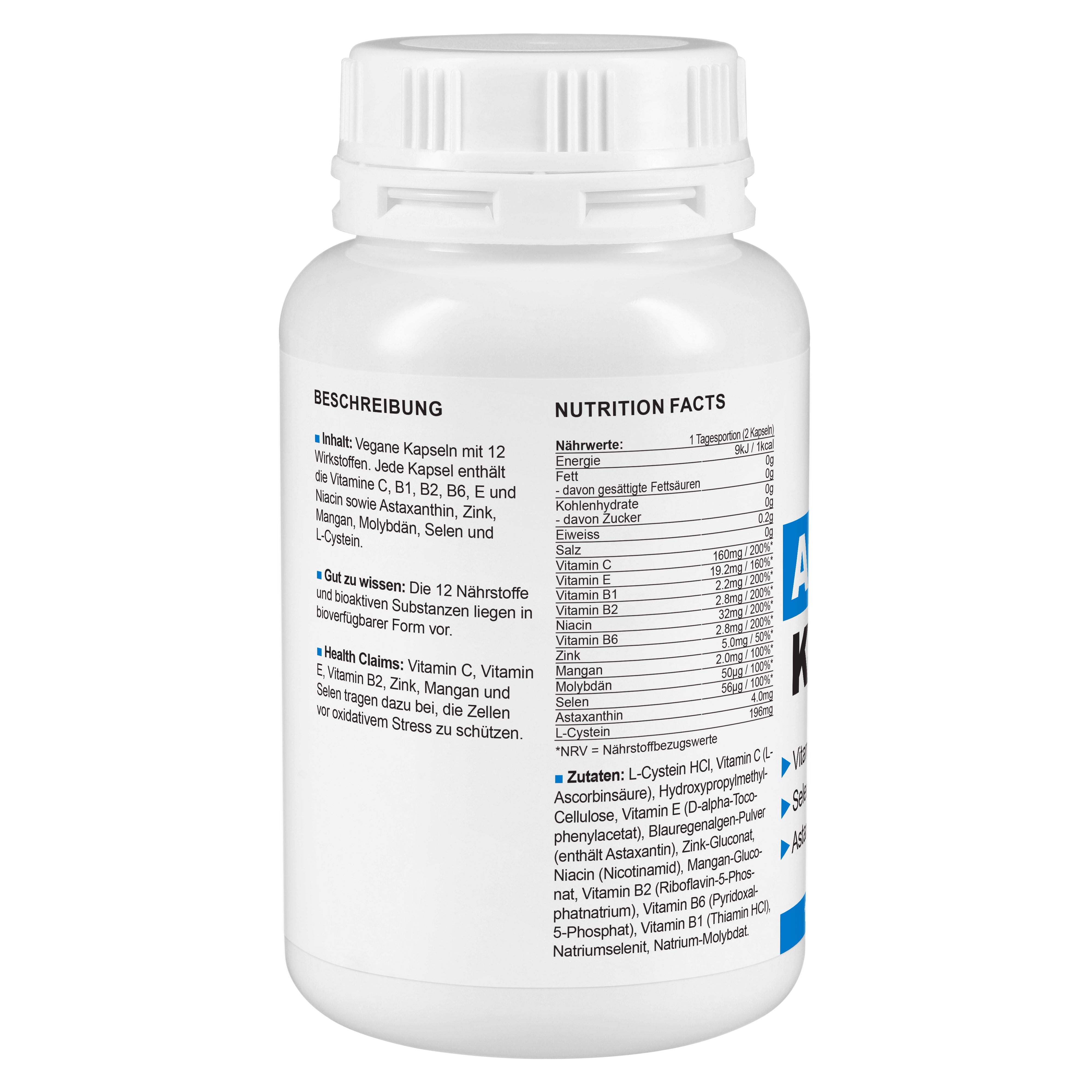 Anti-Ox Komplex, Nutrition Facts