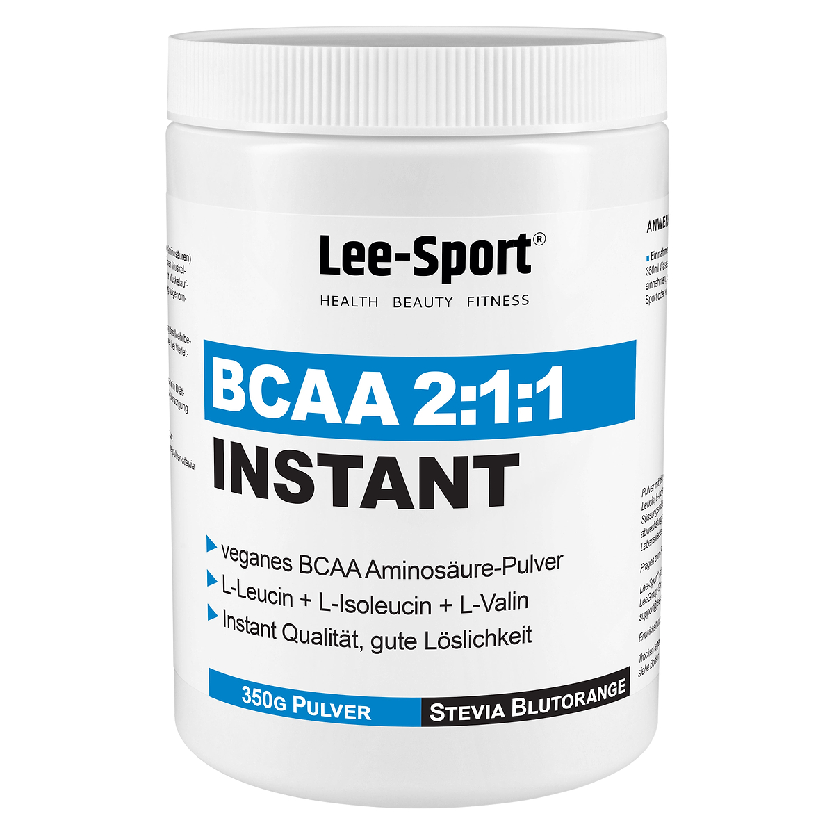 BCAA Aminosäure-Pulver Stevia Blutorange