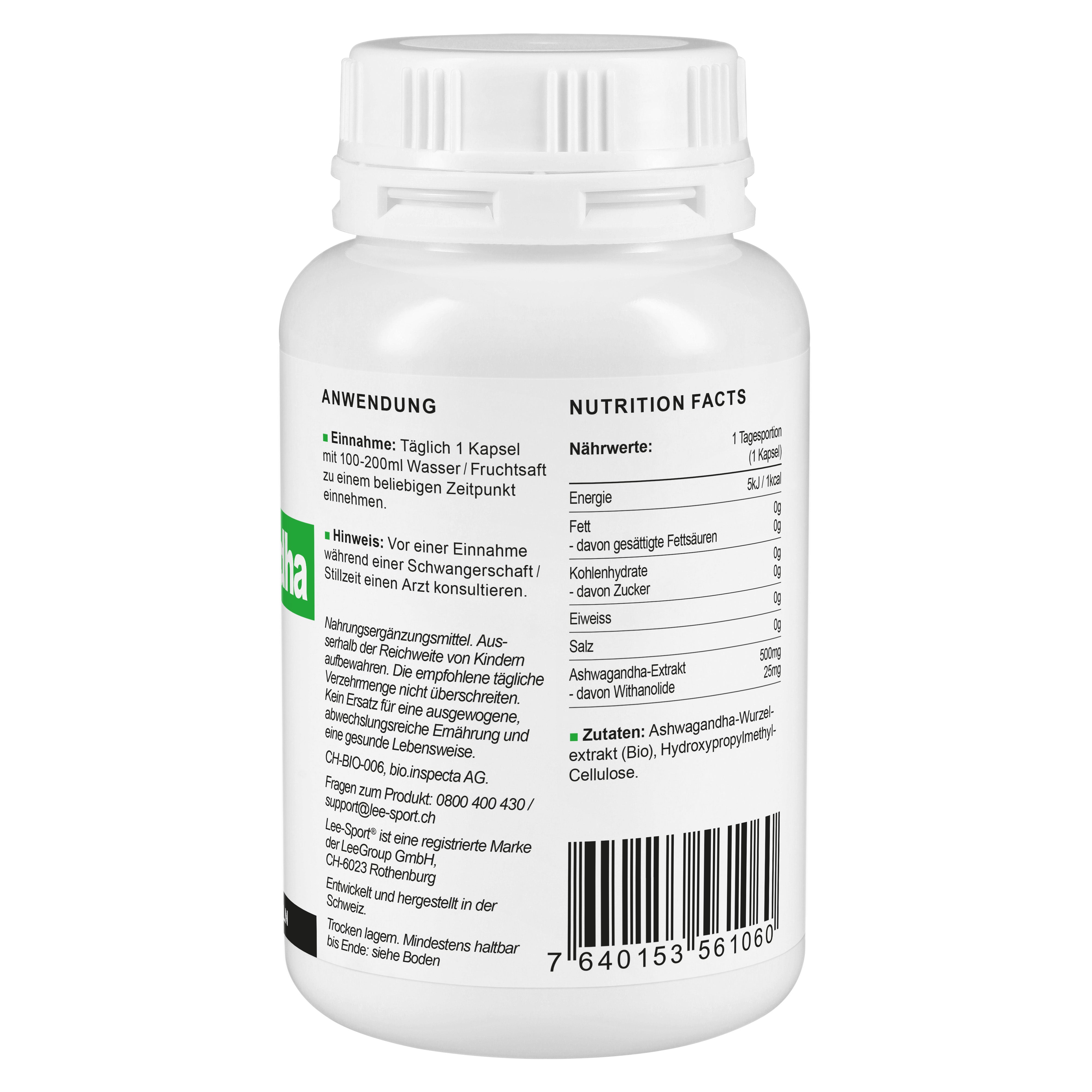 Bio Ashwagandha KSM-66, Nutrition Facts