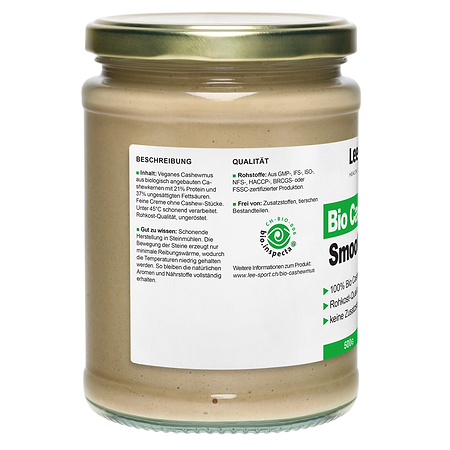 Bio Cashewmus, Beschreibung