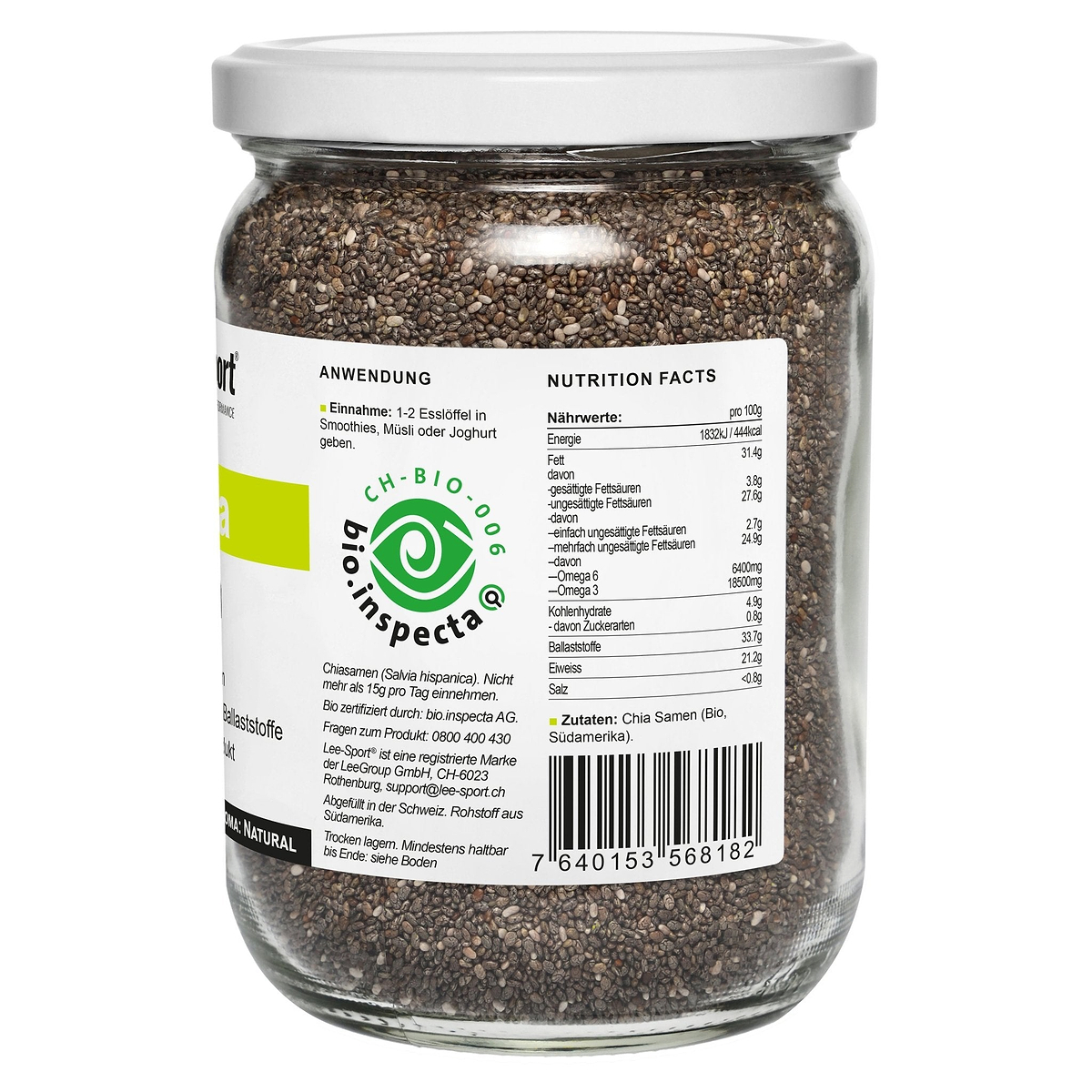 Bio Chia Samen, Nutrition Facts
