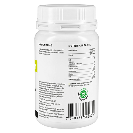 Bio Flohsamen Schalen Kapseln, Nutrition Facts