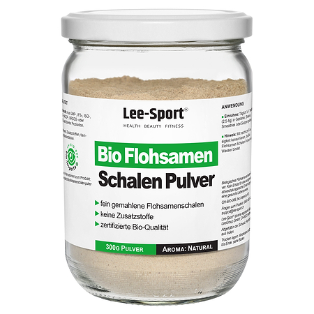 Bio Flohsamen Schalen Pulver