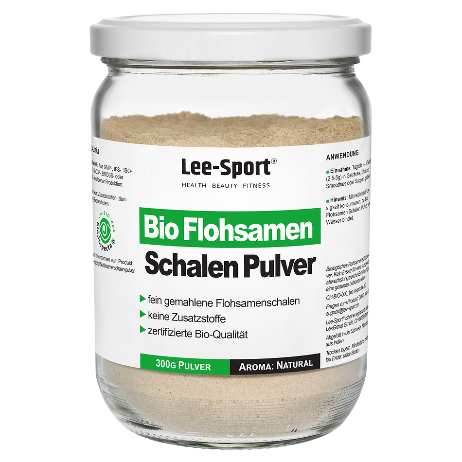 Bio Flohsamen Schalen Pulver