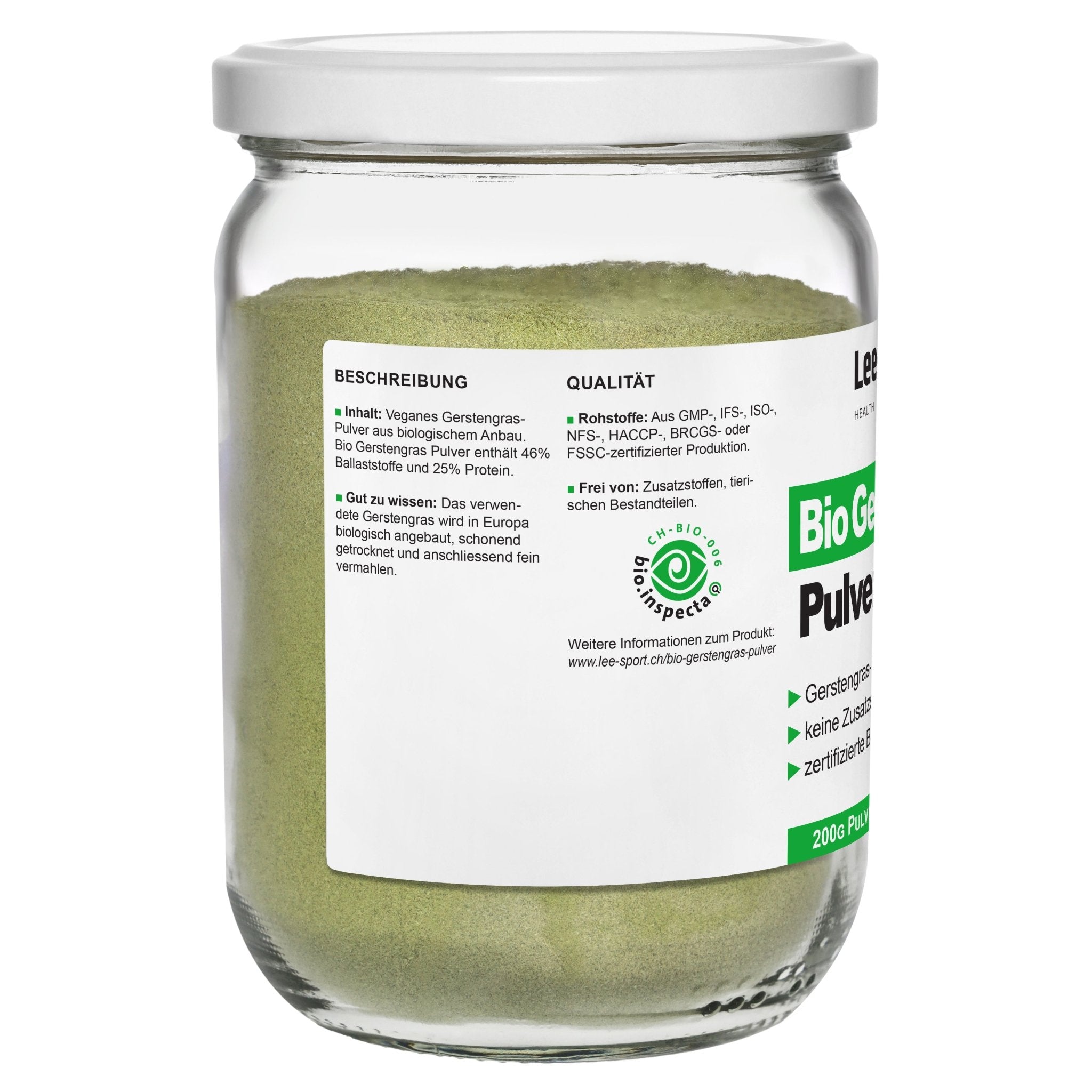 Bio Gerstengras Pulver, Beschreibung