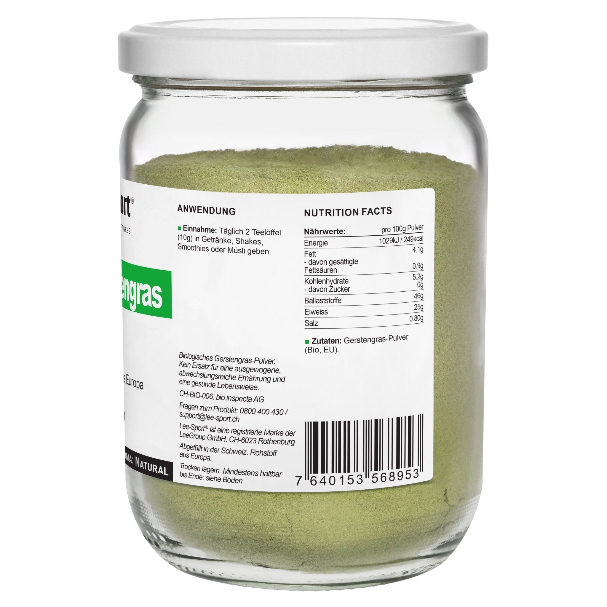 Bio Gerstengras Pulver, Nutrition Facts