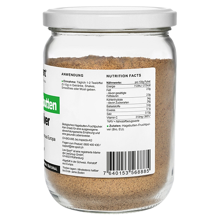 Bio Hagebutten Fruchtpulver, Nutrition Facts