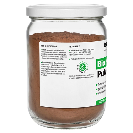 Bio Kakao Pulver, Beschreibung