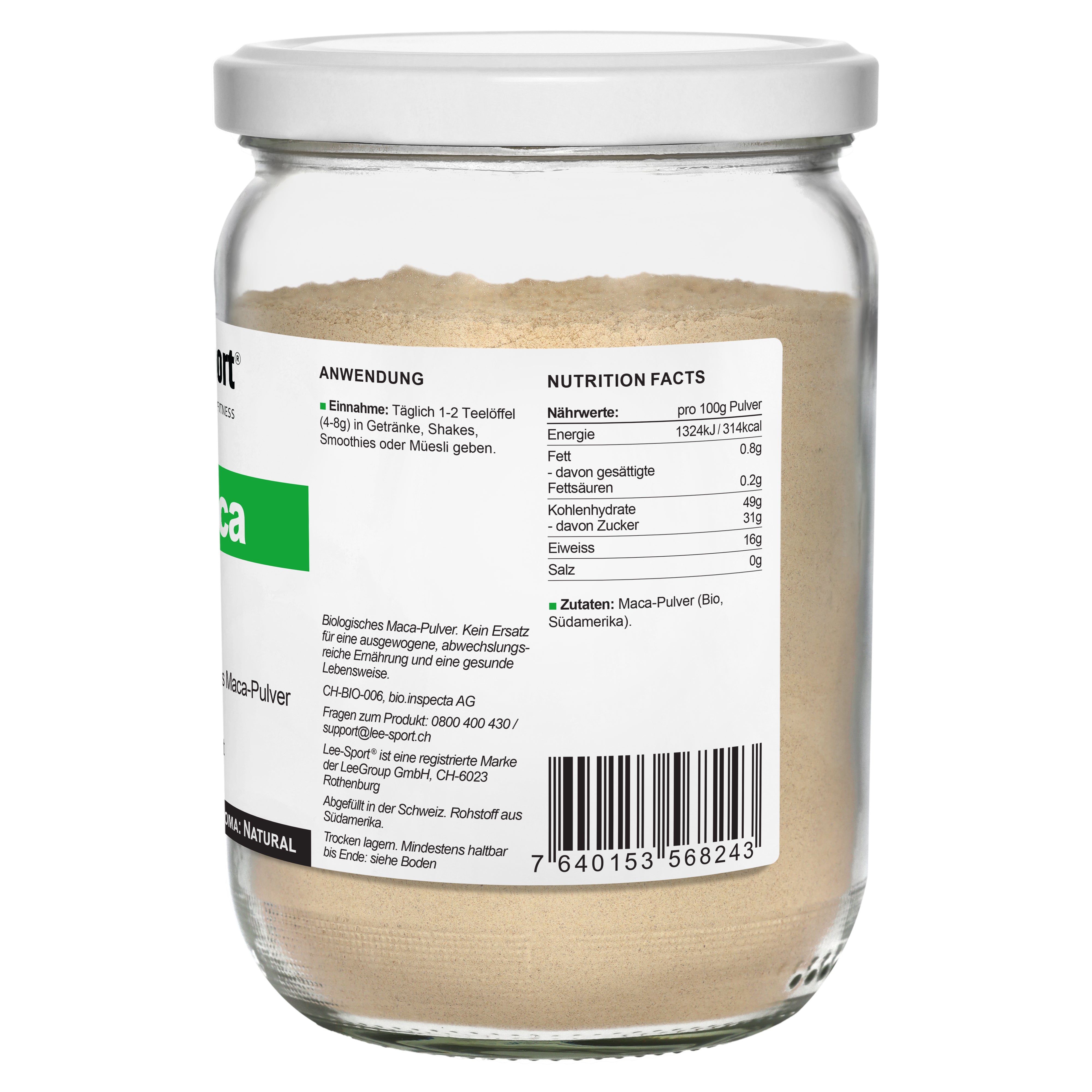 Bio Maca Pulver, Nutrition Facts