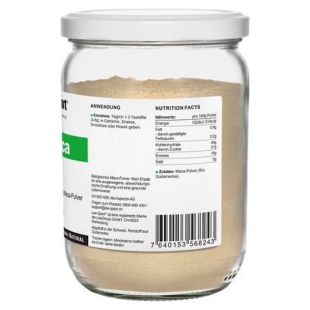 Bio Maca Pulver, Nutrition Facts