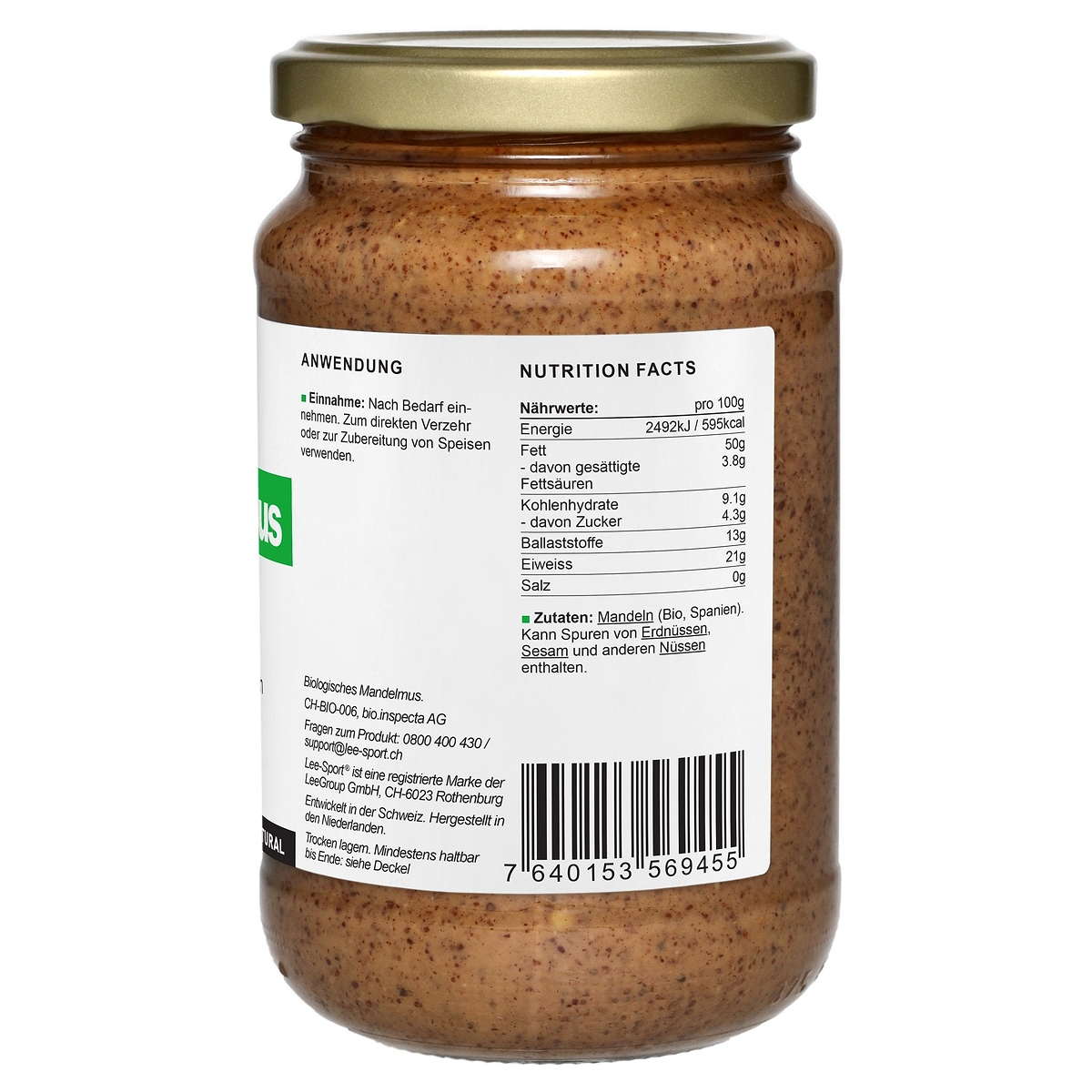 Bio Mandelmus Braun, Nutrition Facts