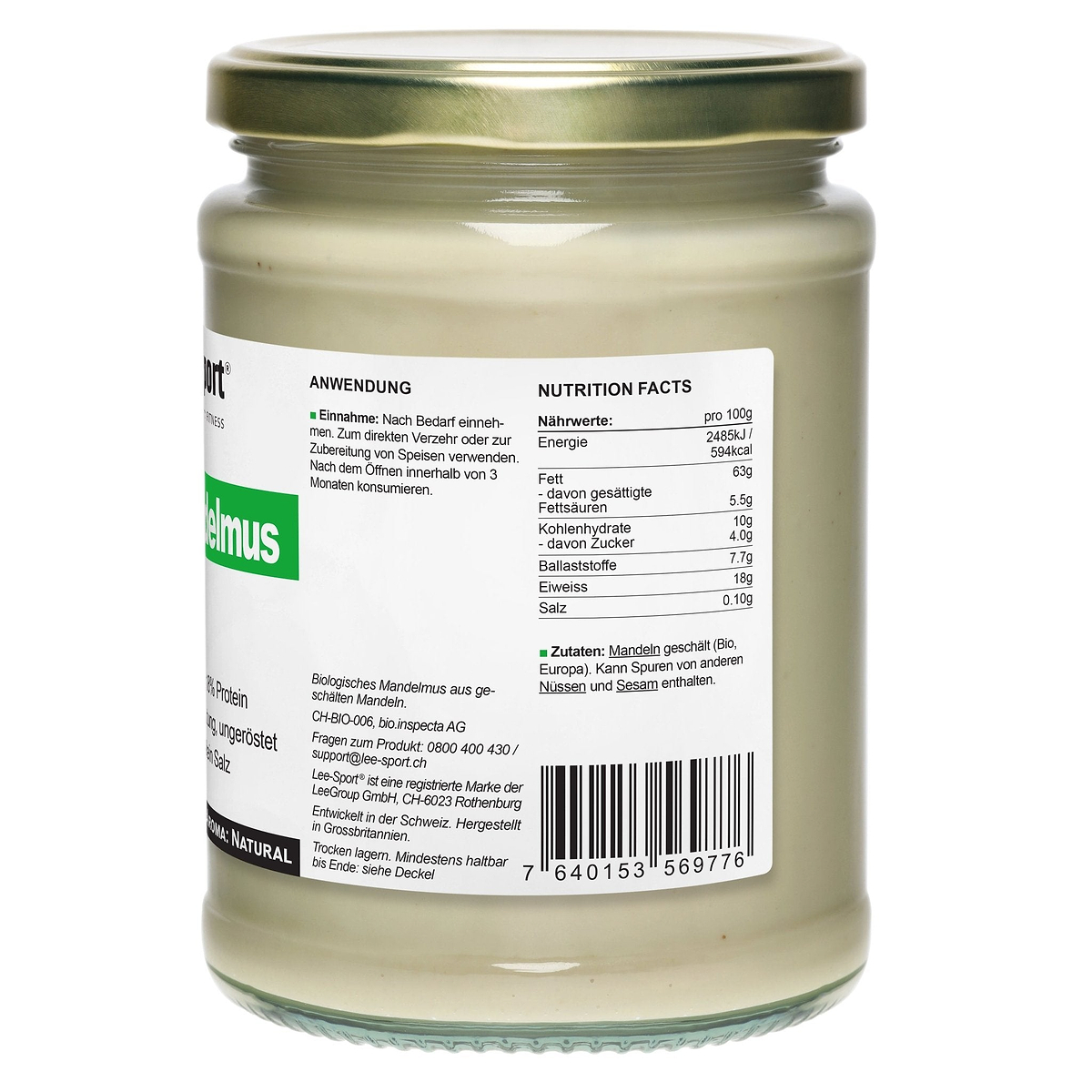 Bio Mandelmus Weiss, Nutrition Facts