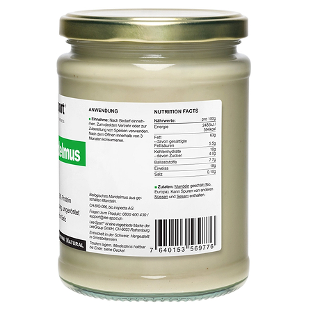 Bio Mandelmus Weiss, Nutrition Facts