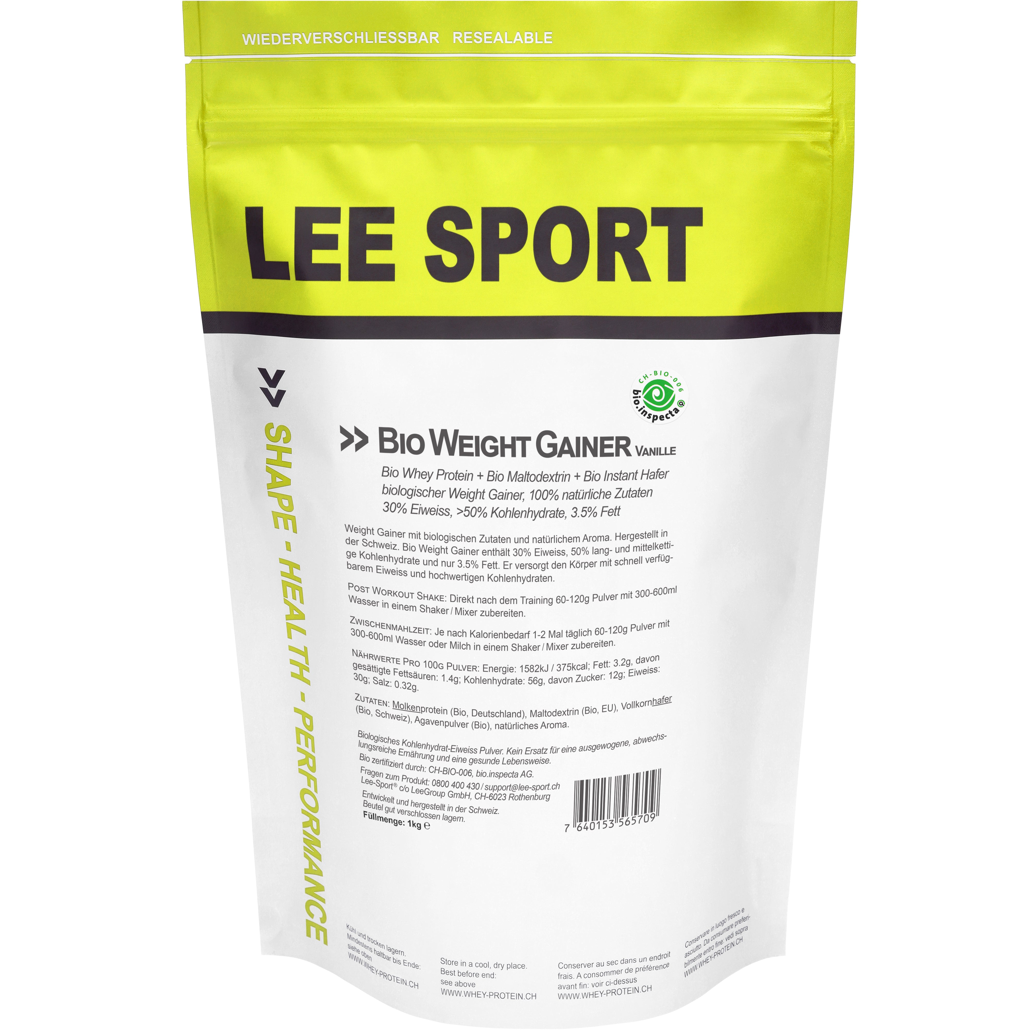 Bio Weight Gainer Vanille