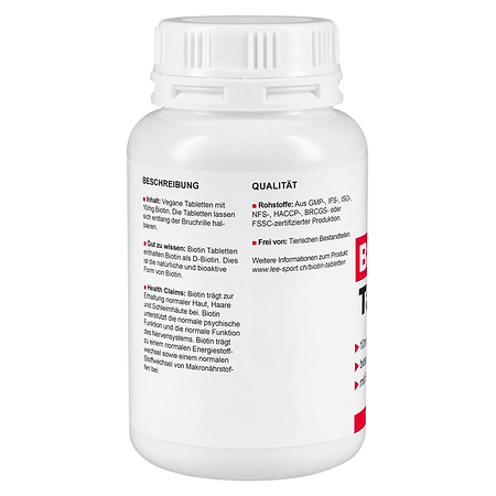 Biotin Tabletten, Beschreibung