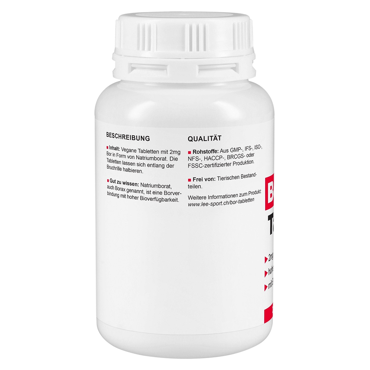 Bor Tabletten, Beschreibung