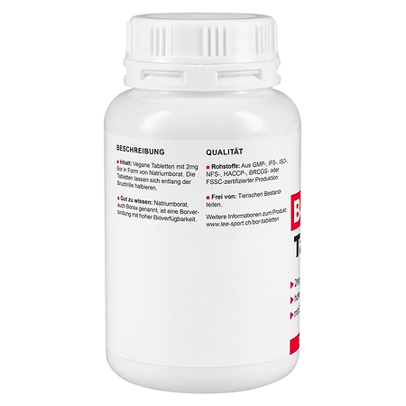 Bor Tabletten, Beschreibung