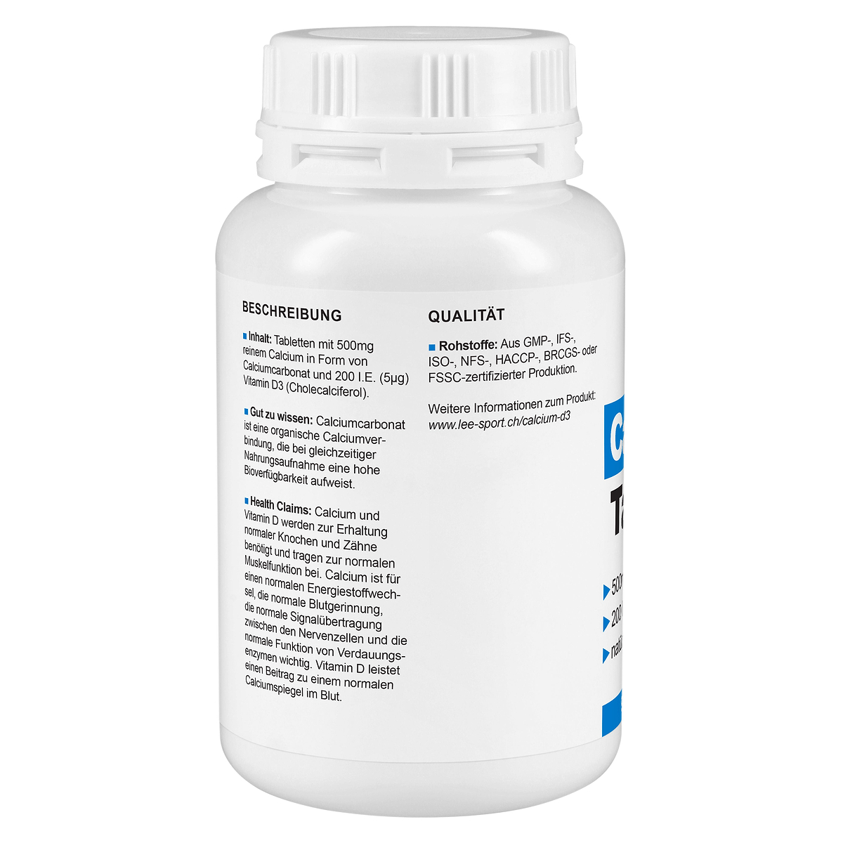 Calcium D3 Tabletten, Beschreibung