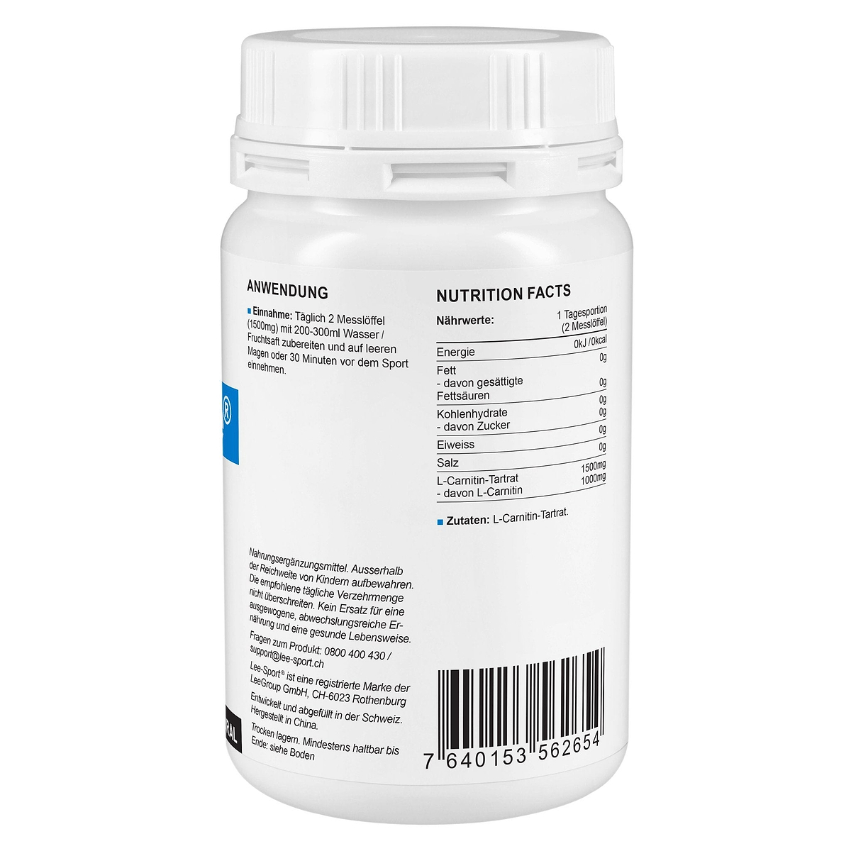 Carnipure™ L-Carnitin Pulver, Nutrition Facts