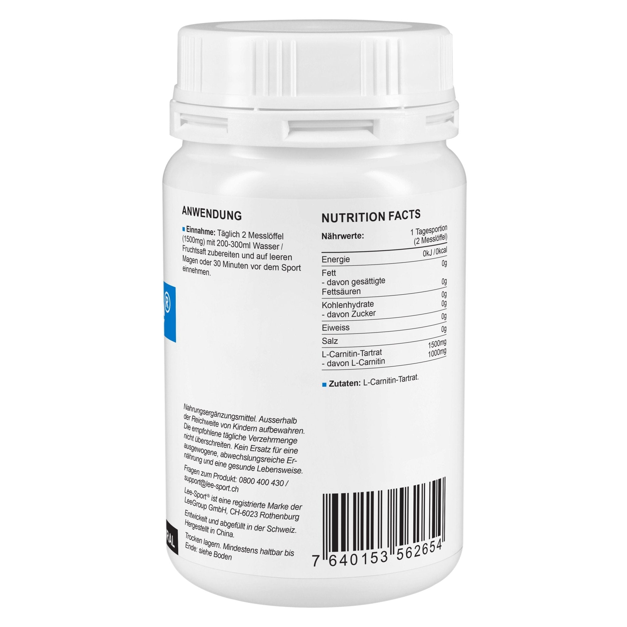 Carnipure™ L-Carnitin Pulver, Nutrition Facts