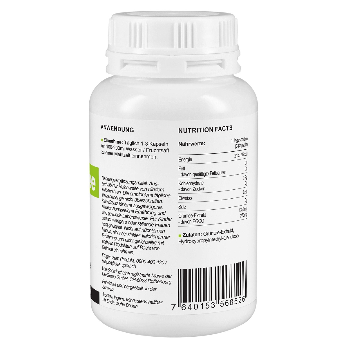 EGCG Grüntee Extrakt, Nutrition Facts