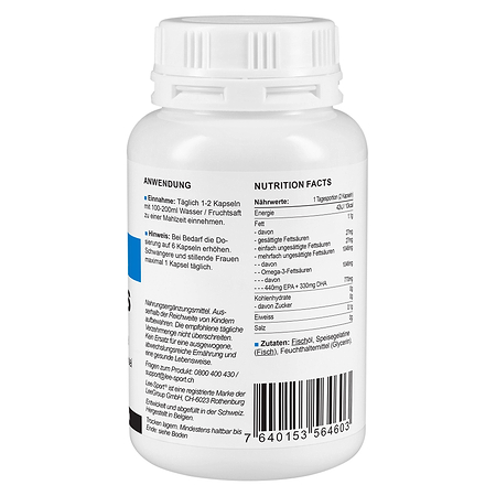 EPA DHA Essentials, Nutrition Facts