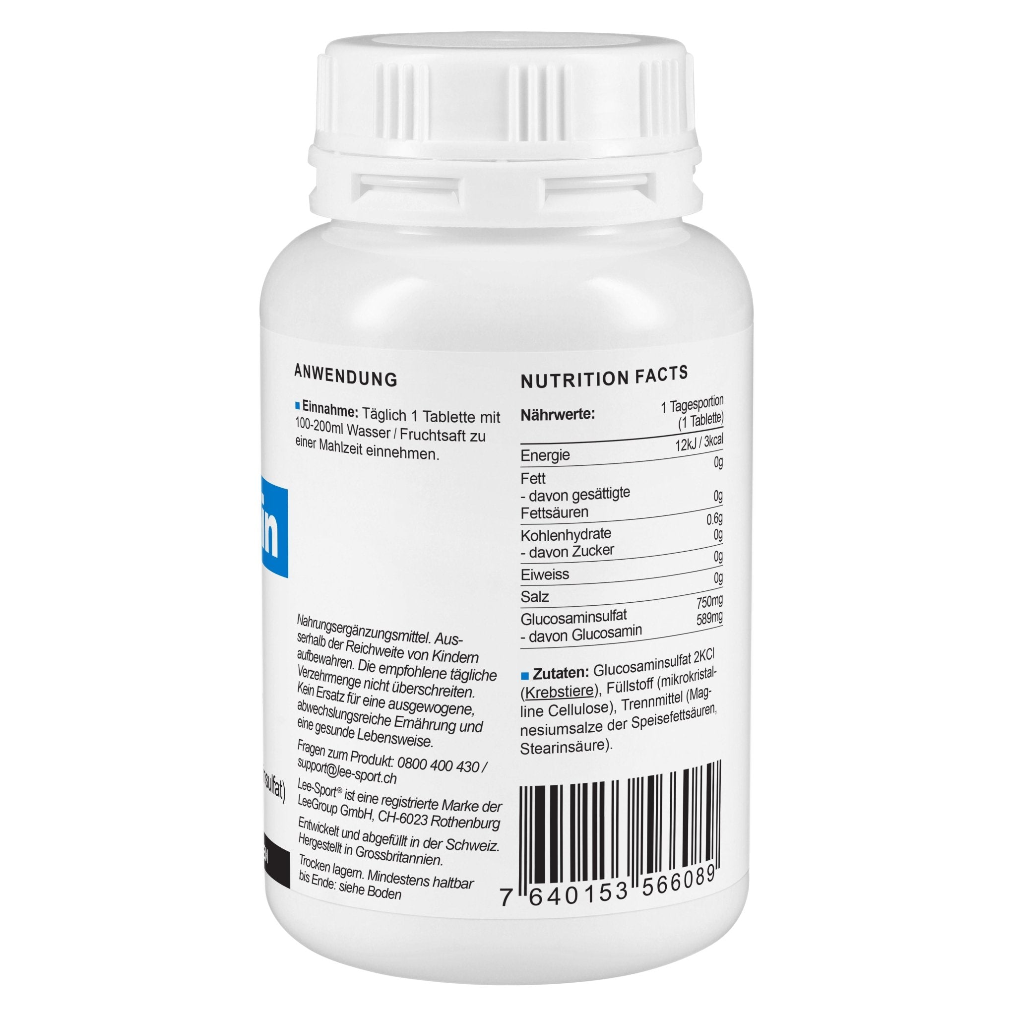 Glucosamin Tabletten, Nutrition Facts