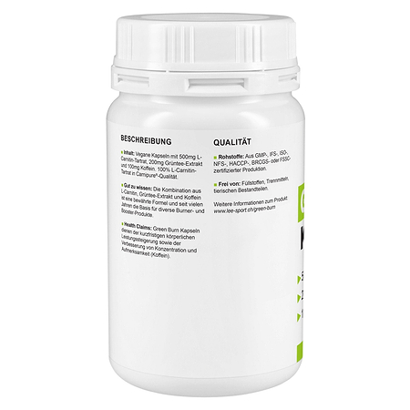 Green Burn Kapseln, Beschreibung