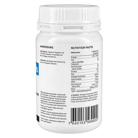 Hair Skin Nails Kapseln, Nutrition Facts