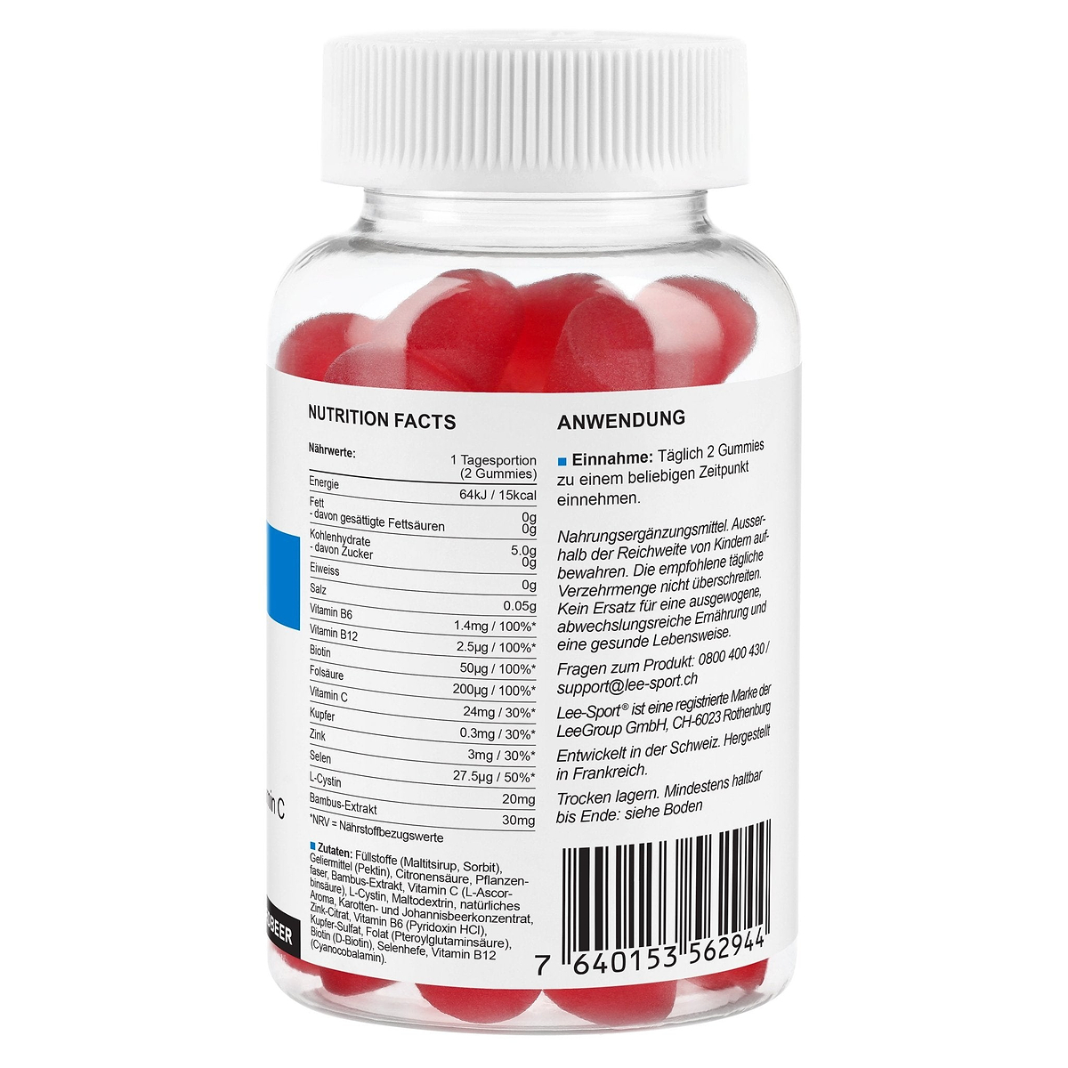 Hair Skin Gummies, Nutrition Facts