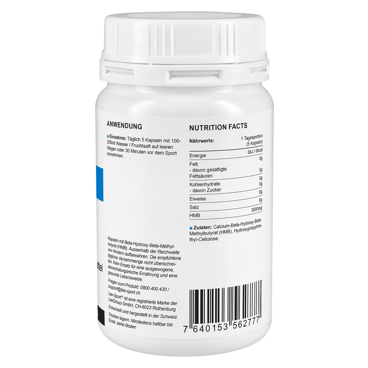 HMB 600 Kapseln, Nutrition Facts