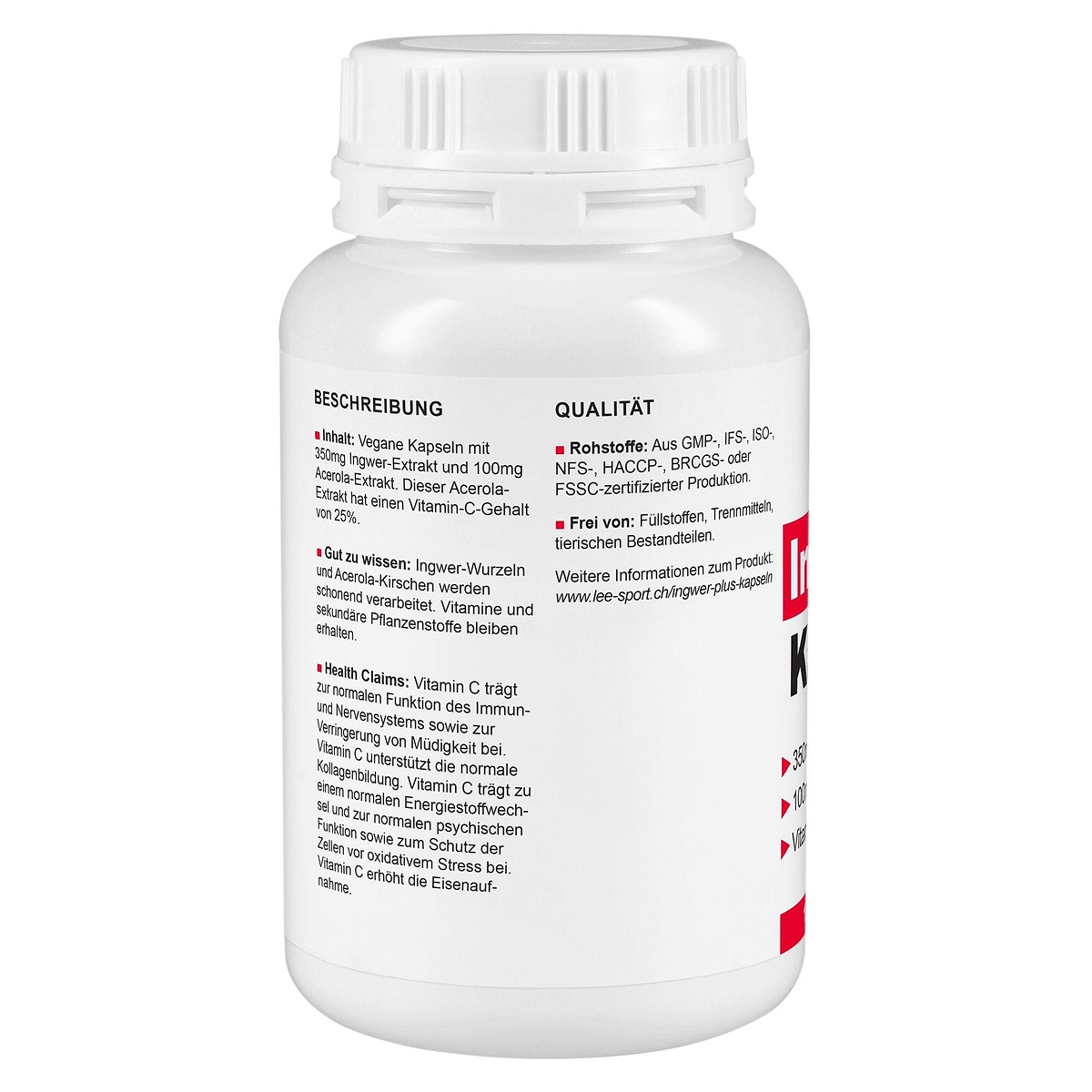 Ingwer Plus Kapseln, Beschreibung