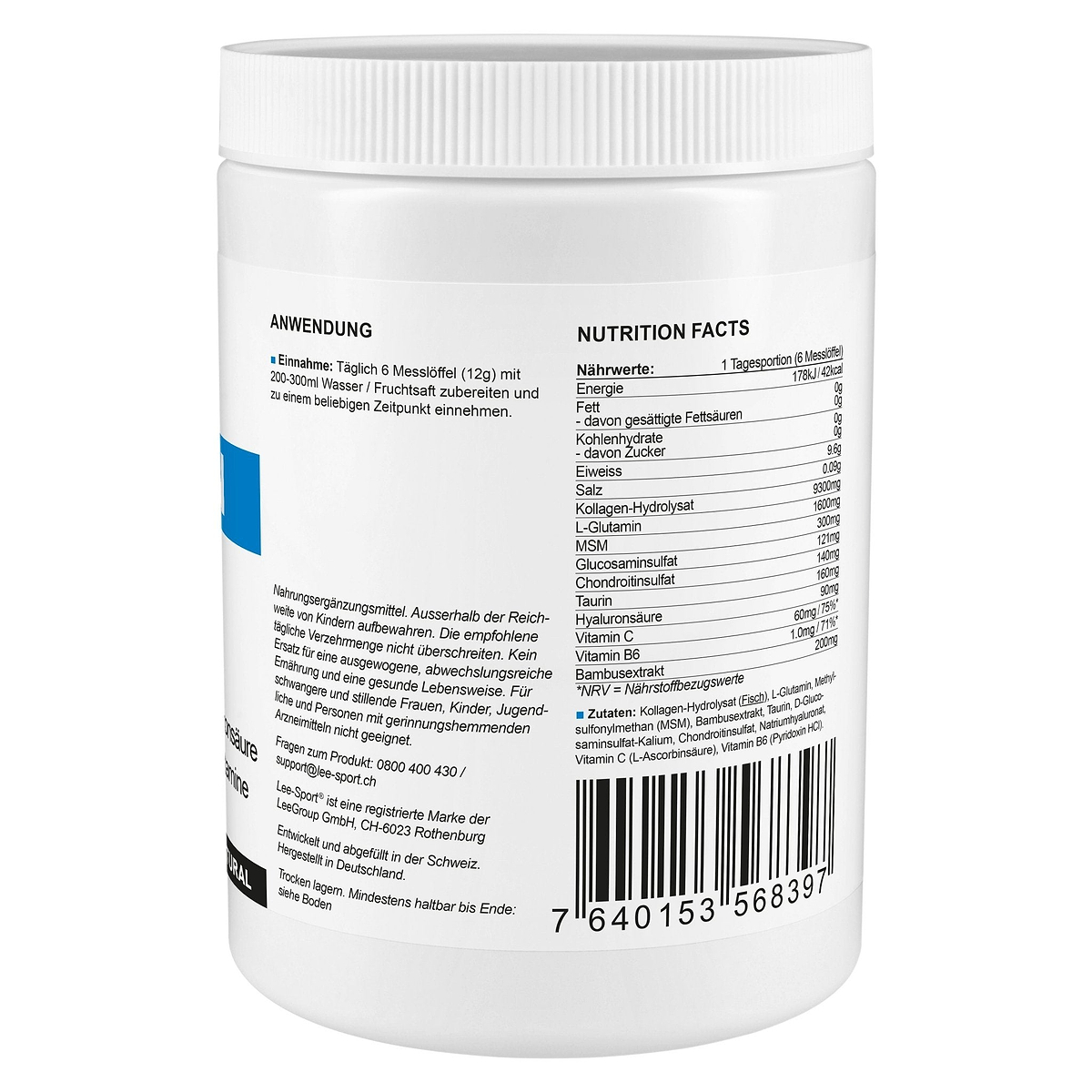 Kollagen Forte Natural, Nutrition Facts