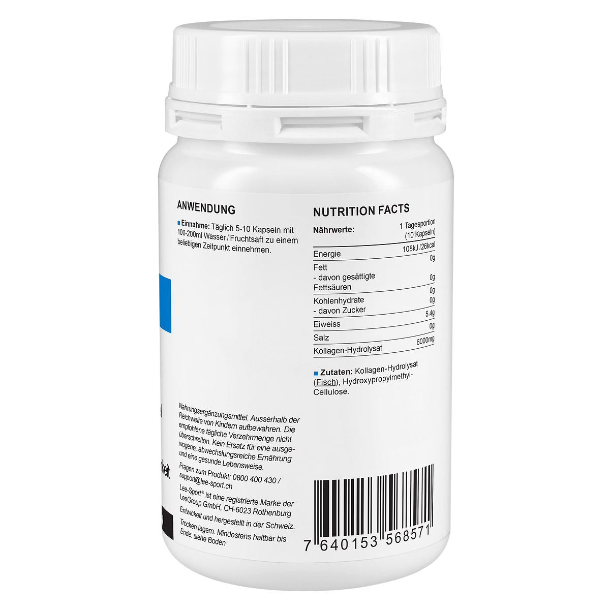 Kollagen Kapseln, Nutrition Facts