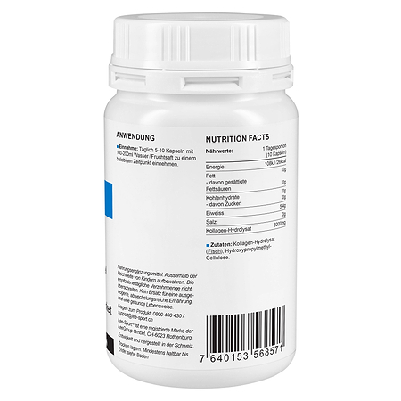 Kollagen Kapseln, Nutrition Facts