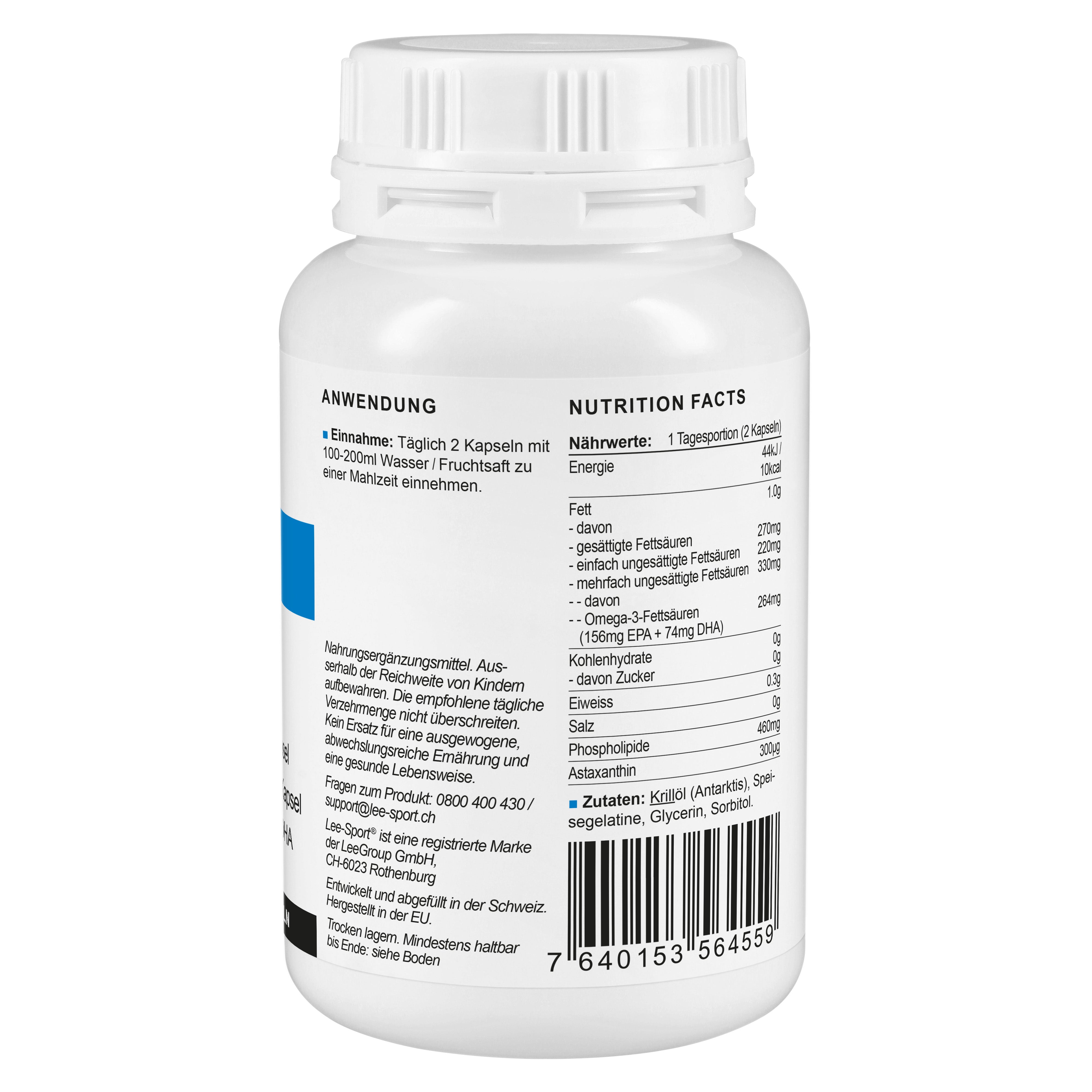 Krillöl Kapseln, Nutrition Facts